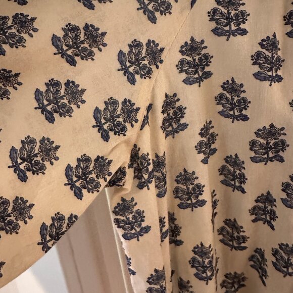 DÔEN Women's Jiana Floral Cotton Blouse - Ivory Meadow Sweet Floral - Size M - Picture 6 of 9